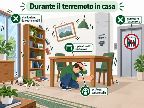 Come comportarsi durante il terremoto al chiuso