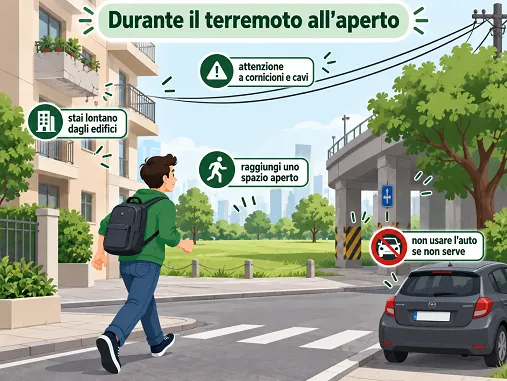 Come comportarsi durante il terremoto all aperto