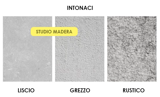 Intonaci liscio grezzo rustico