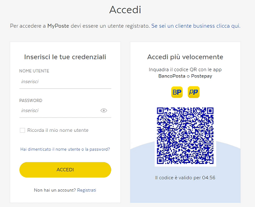 poste italiane accesso cessione credito