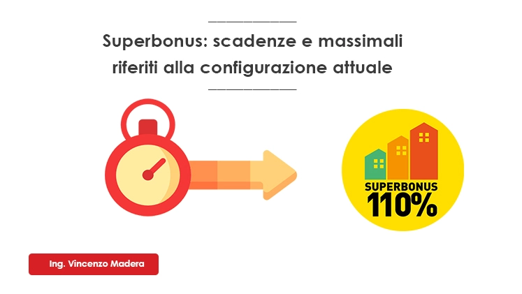 Superbonus scadenze e massimali riferiti alla configurazione attuale pre lavori