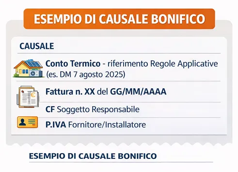 bonifico conto termico