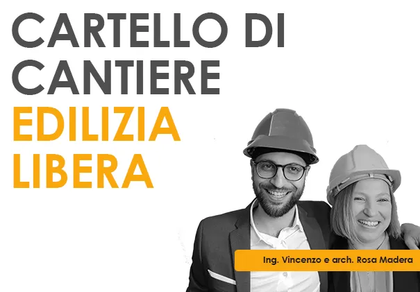 cartello cantiere edilizia libera