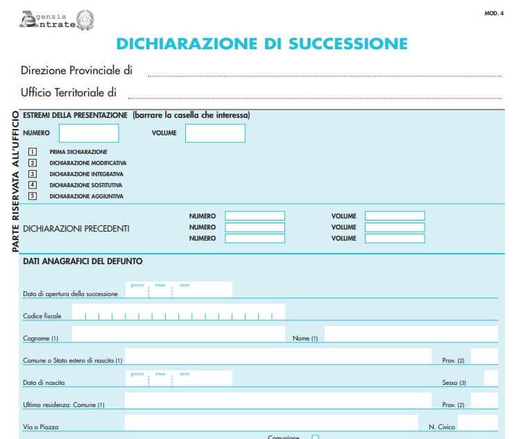 bonus trasferiti successione