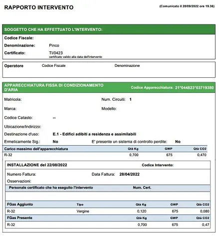 rapporto intervento fgas