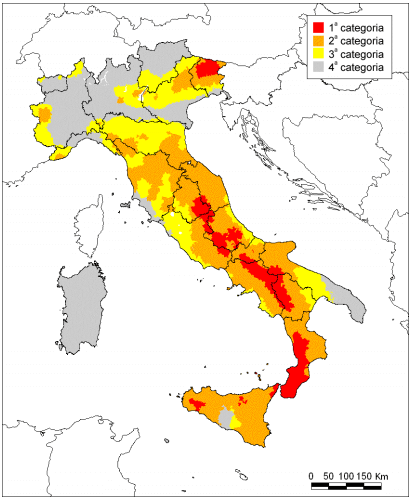 zone sismiche 1 2 3 4 classificazione