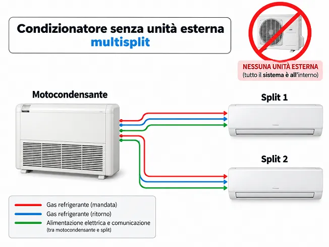 Condizionatori senza unità esterna multisplit: funzionamento e migliori marche